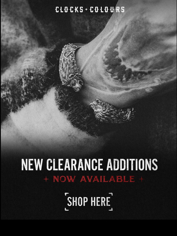 Clocks and Colours Convert New Clearance Additions Milled