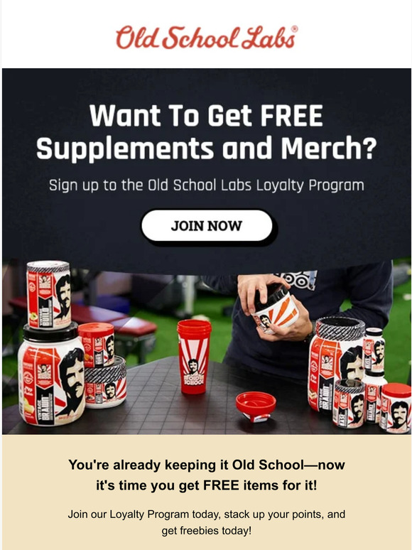 Old School Labs Loyalty Pays. Get Rewarded For Keeping It Old School