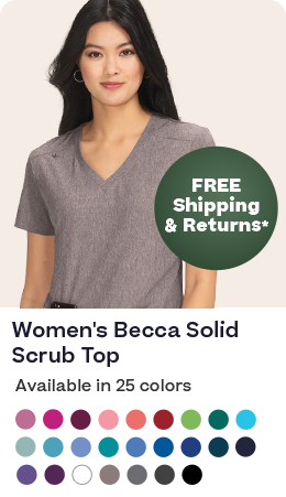 Women's Becca Solid Scrub Top