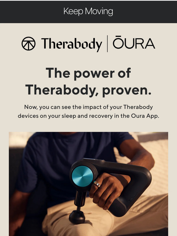 Therabody Feel. Track. Visualize. This is Therabody Oura. Milled