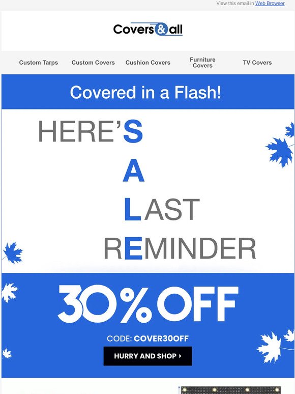 HURRY- Last Reminder to claim 30% OFF