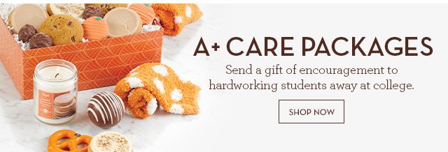 A+ Care Packages - Send a gift of encouragement to hardworking students away at college.