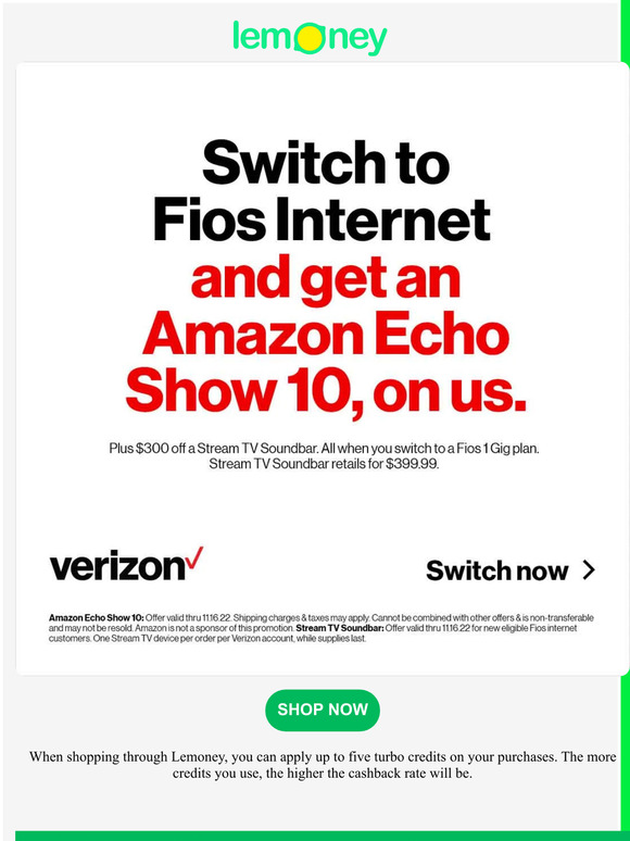 Verizon sales echo promotion