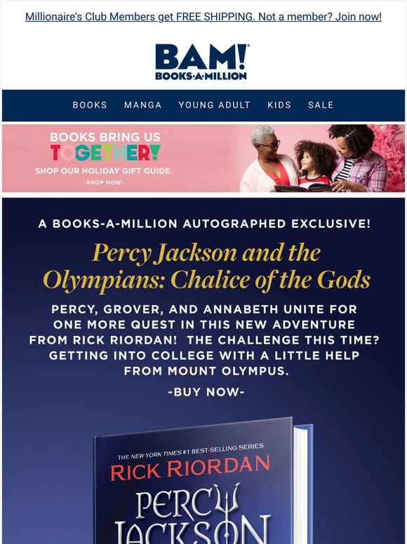 EXCLUSIVE Autographed Edition of PERCY JACKSON THE CHALICE OF THE GODS Milled EXCLUSIVE Autographed Edition of PERCY JACKSON THE CHALICE OF THE GODS Milled