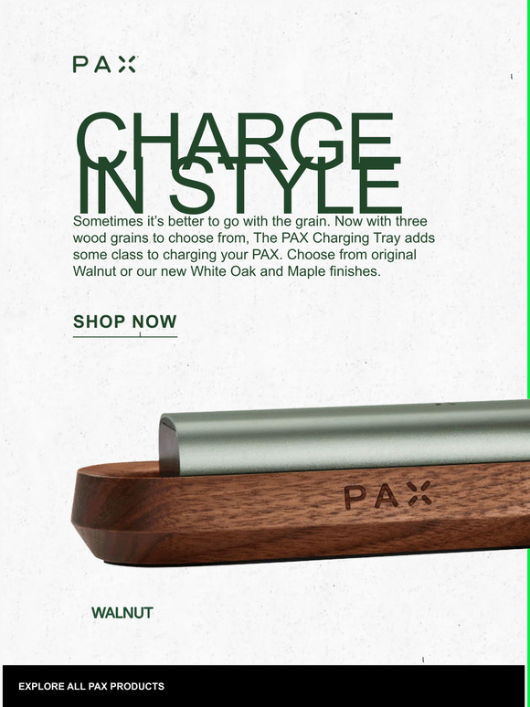 PAX PAX charging tray in new finishes Milled