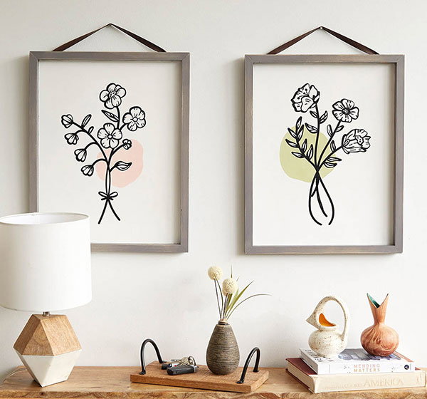Cricut Floral Wall Signs