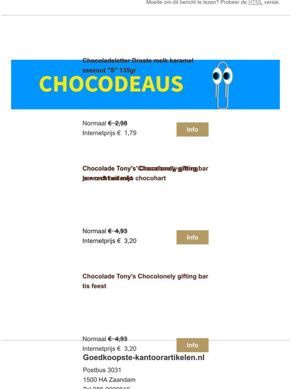 , geef een chocodeautje!
