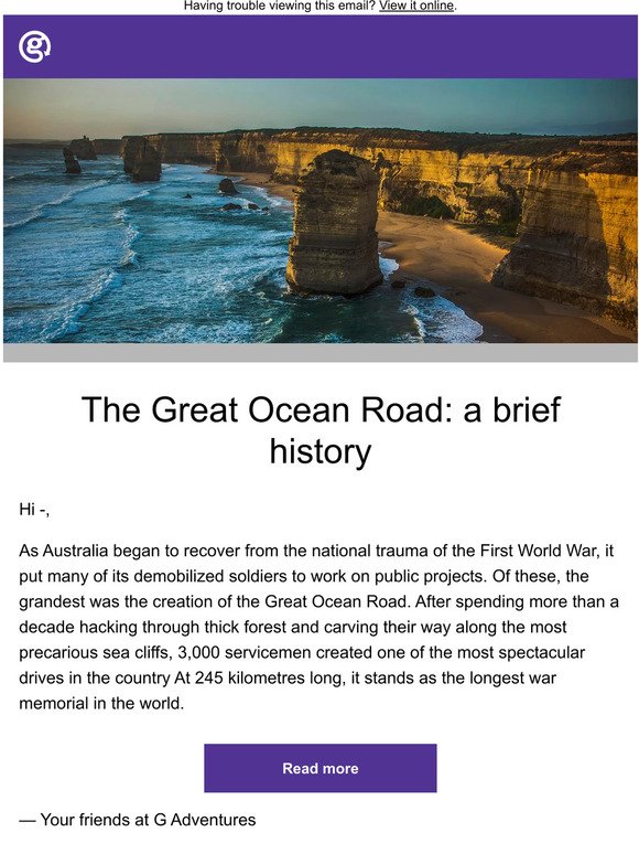 The Great Ocean Road: a brief history