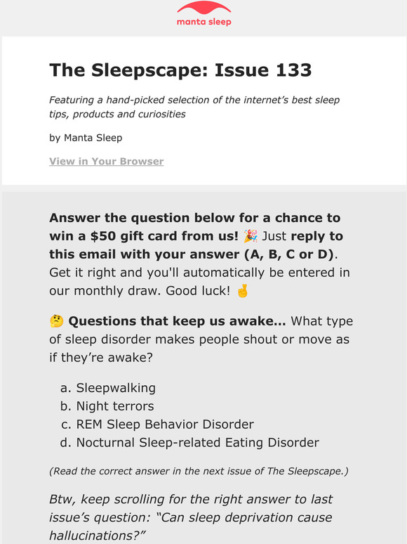 mantasleep Sleepscape 133 Sleep inspires. Don’t believe us? Take a