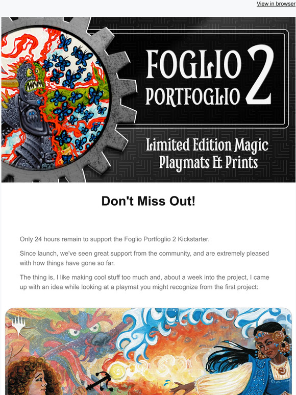 Original Magic Art Launches Foglio Portfolio Kickstarter, 51% OFF