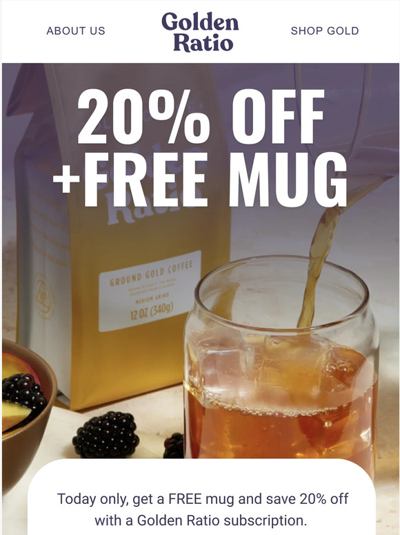 🚨 20% OFF + Free Mug 🚨