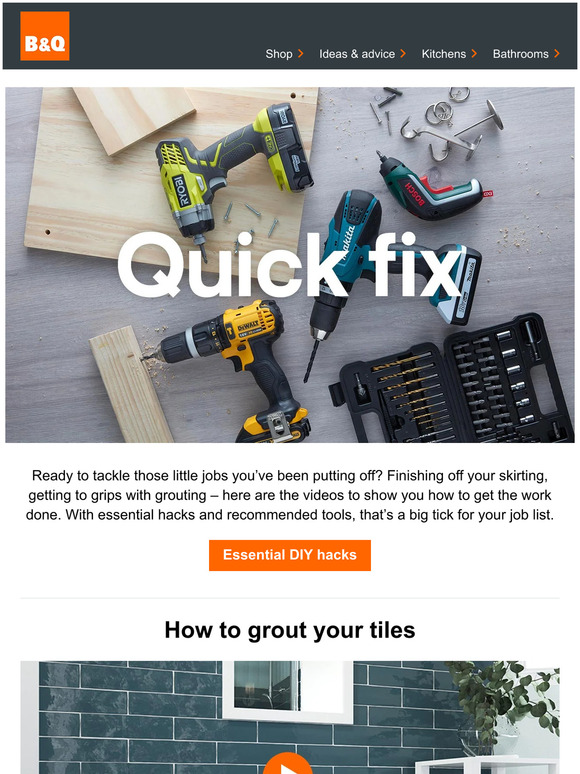 B & Q Top hacks to a DIY pro Milled