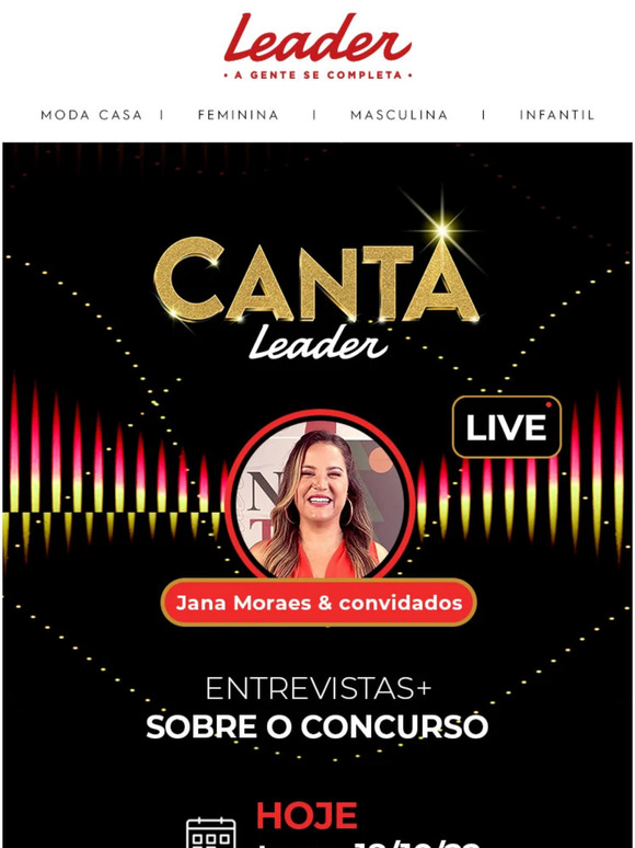 Canta Leader ao vivo agora!