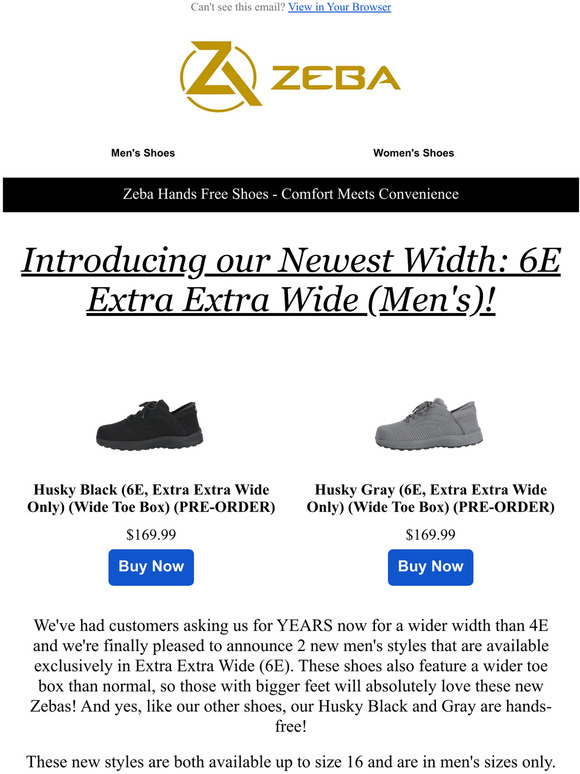 Zeba Shoes Zeba Introducing New Extra Extra Wide Width Shoes! Milled