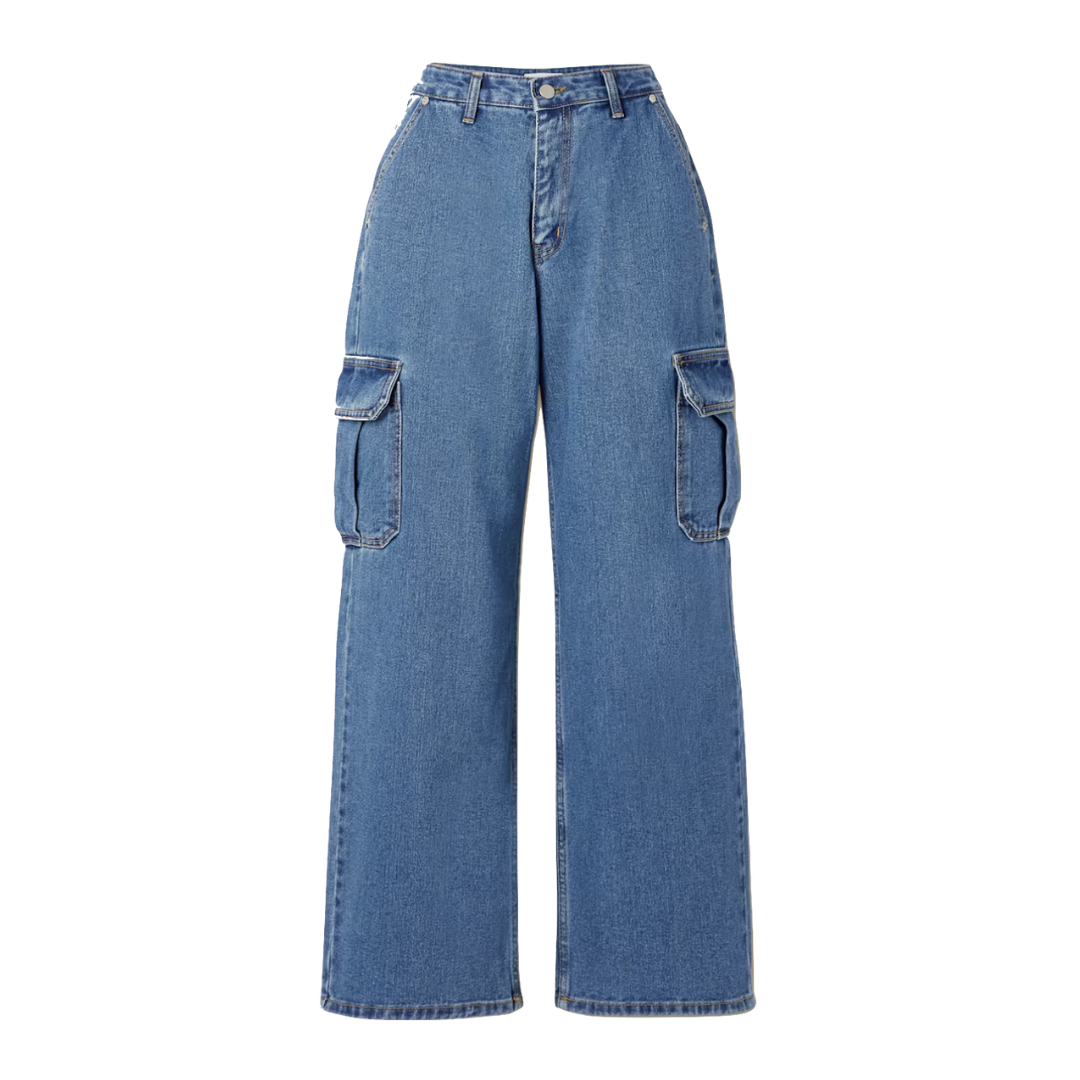 Kai Cropped High-Rise Wide-Leg Jeans