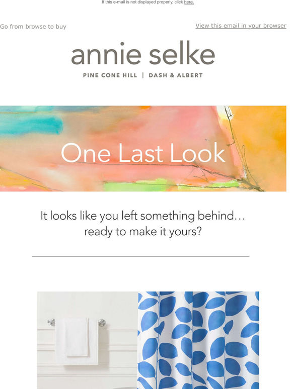 Annie Selke Ok, one last friendly reminder. Milled