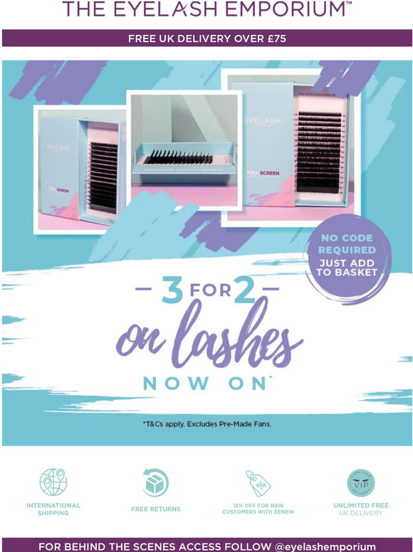 The Eyelash Emporium 3 For 2 On Lashes Now On Milled