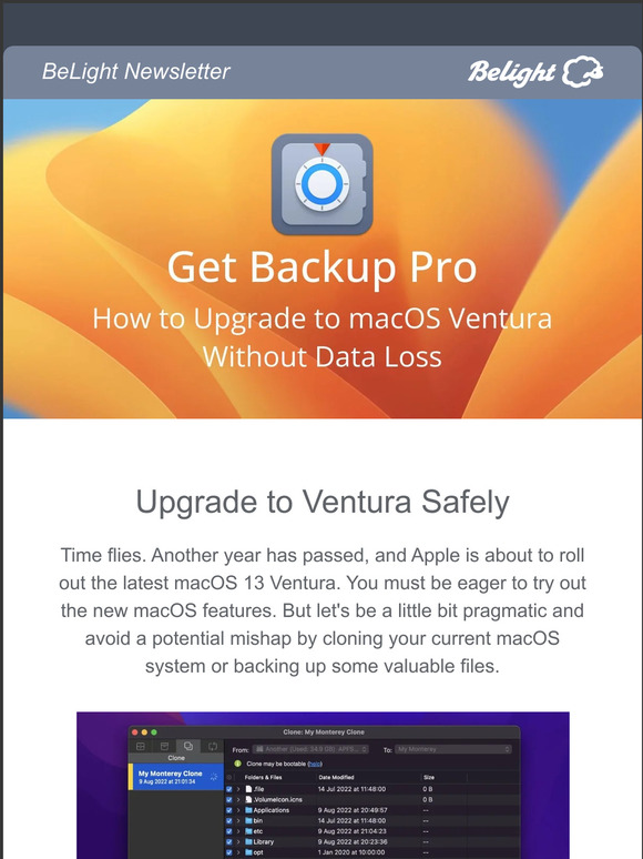 Upgrade to macOS Ventura safely
