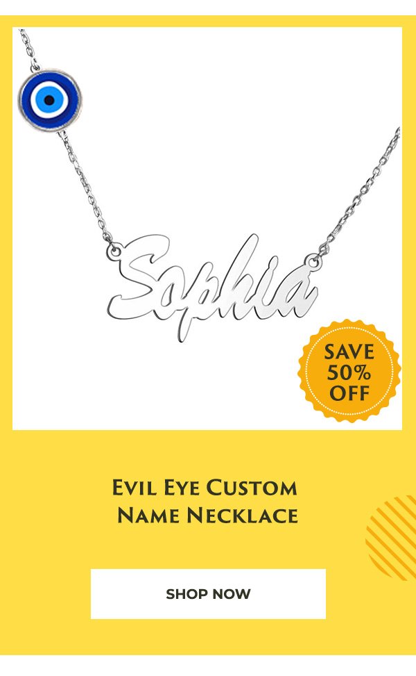 Evil Eye Name Necklace