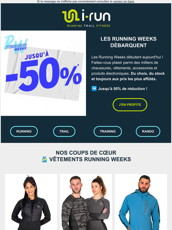 Running Weeks | Jusqu'à -50% !