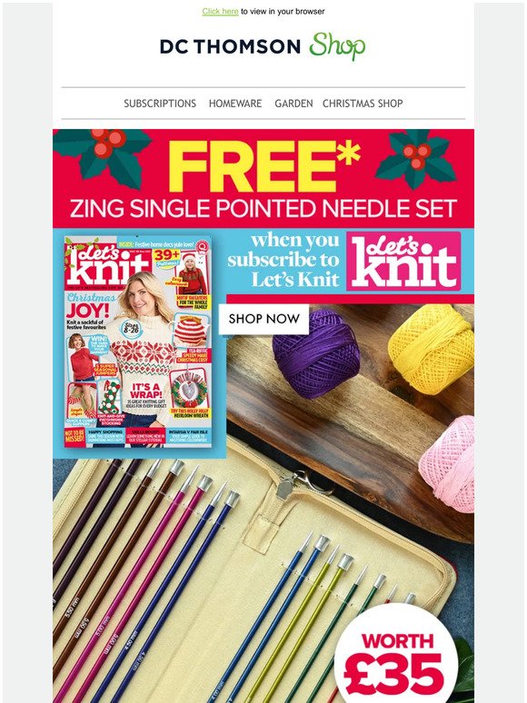 🧶Claim your Free* KnitPro needles!🎄