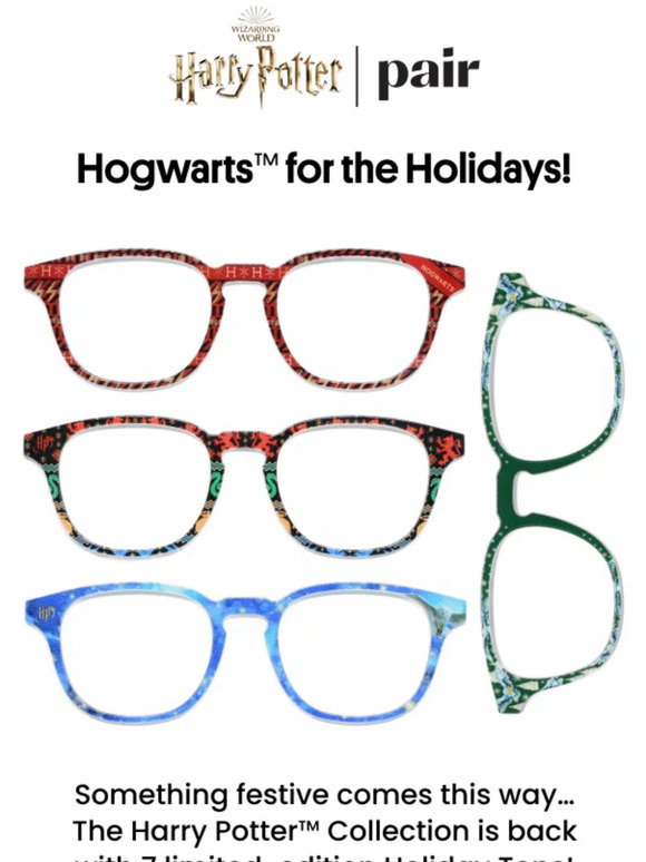 Pair Eyewear Now Available The Harry Potter Holiday Collection Milled