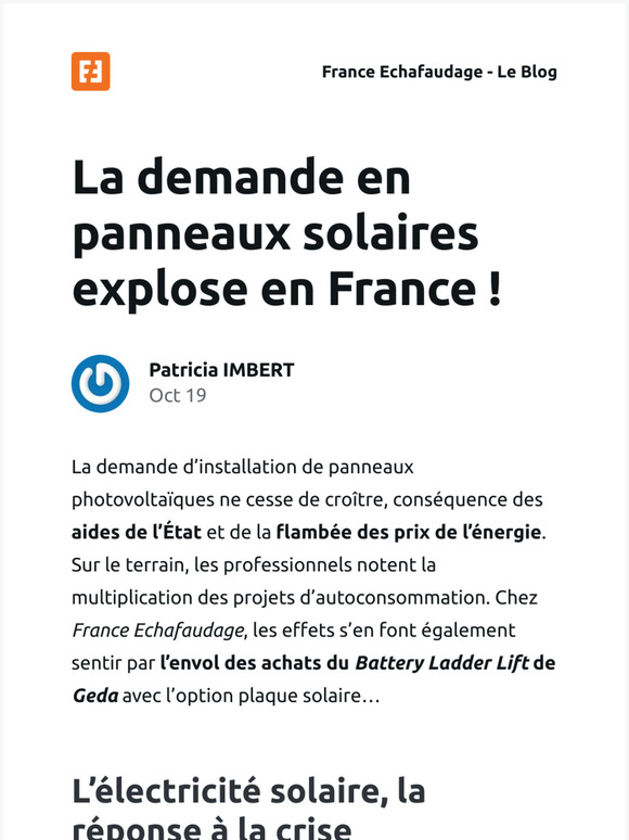 [Nouvel article] La demande en panneaux solaires explose en France !