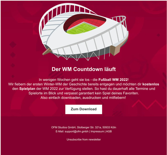 ⚽ WM 2022: Dein Spielplan zum ausdrucken! ⚽