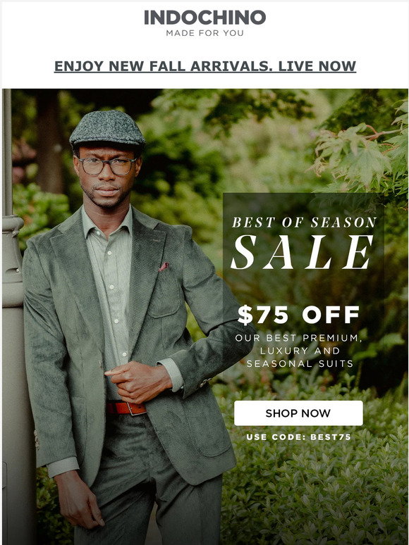 Indochino: The Best of Season Event - $75 off Premium & Luxury suits ...