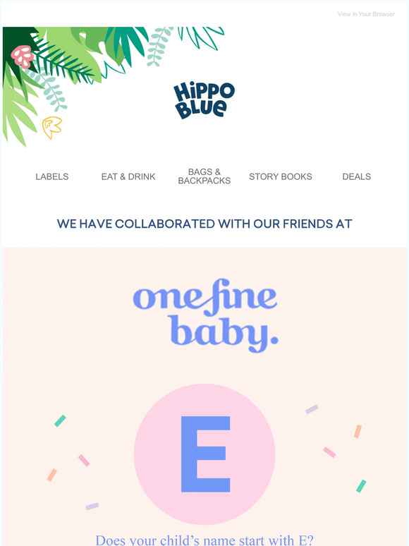 Hippo Blue: Letter Of The Day Is E! | Milled