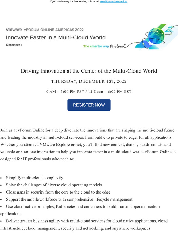 vForum Online Returns on December 1