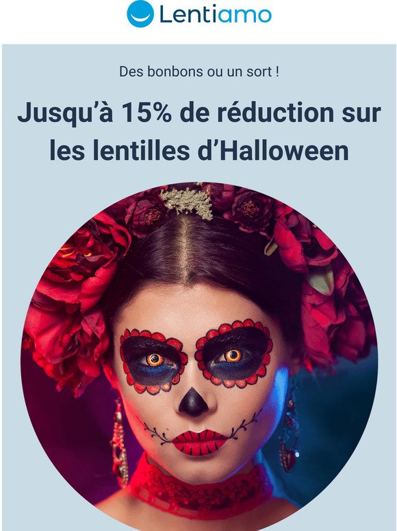 Jusqu’à 15% de réduction sur les lentilles de contact d’Halloween 👻 🎃