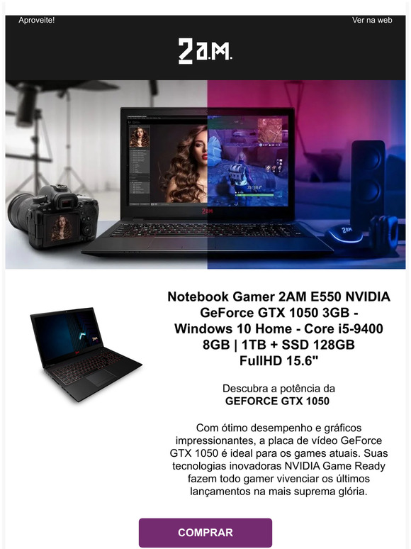 Descubra a potência de um notebook 2A.M. 