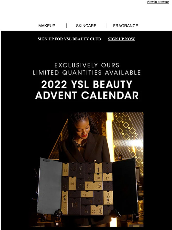 YSL Beauty US LIMITED QUANTITIES The 2022 YSL Beauty Advent Calendar