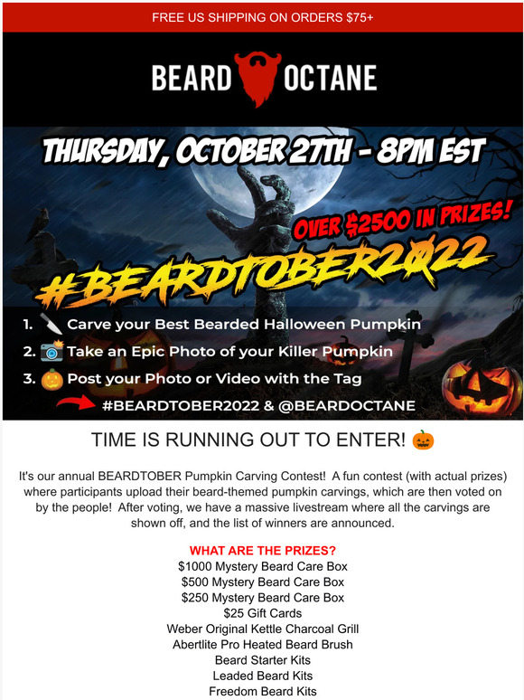 Enter Our BEARDTOBER Contest! 🎃