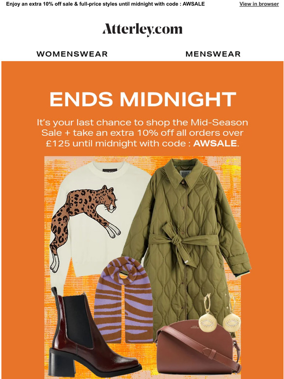Ends midnight | 10% off all orders