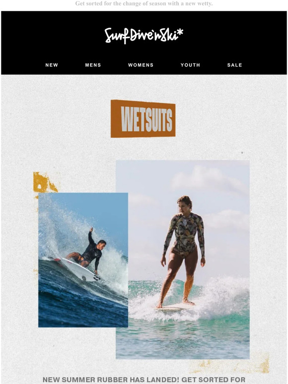 Surf Dive 'n Ski New Summer rubber has landed 🏄‍♂️ Milled