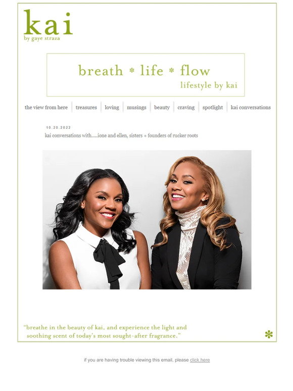 Kai Fragrance: kai conversations with…..ione and ellen, sisters ...