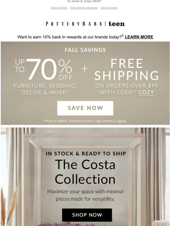 PBteen STYLE SPOTLIGHT The Costa Collection + up to 70 off fall must