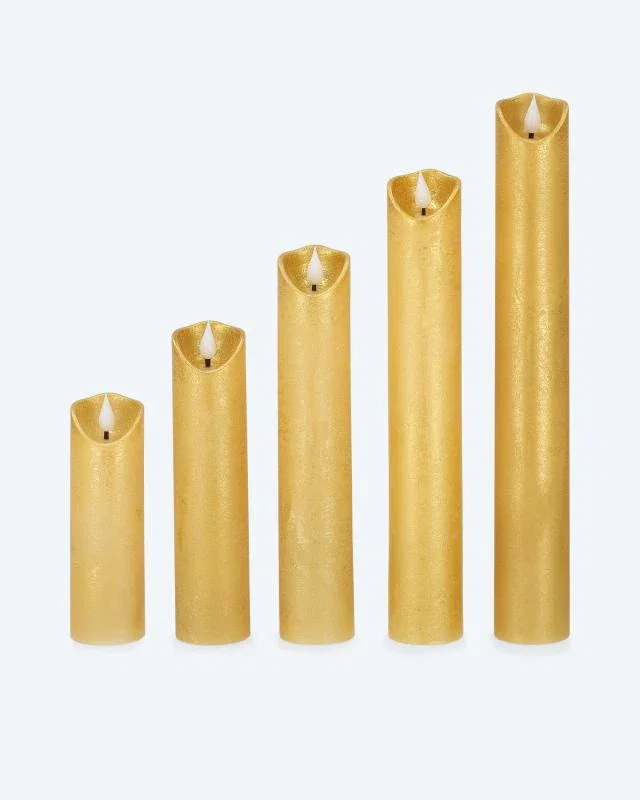 LED-Dekokerzen XXL, 5er Set