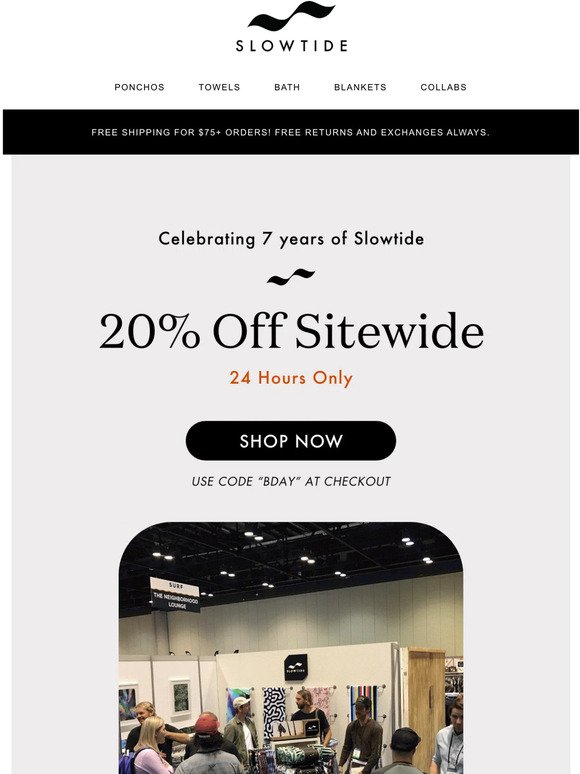 24 HOURS ONLY! 20% Off Sitewide