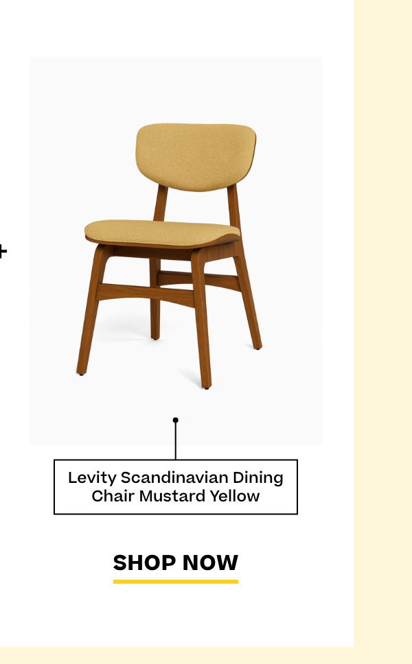 Levity Scandinavian Dining Chair Mustard Yellow