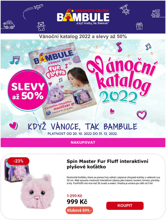 Je to tady! Vánoční katalog Bambule a slevy až 50%!