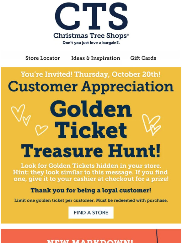 Christmas Tree Shops Today is dedicated to you! Milled