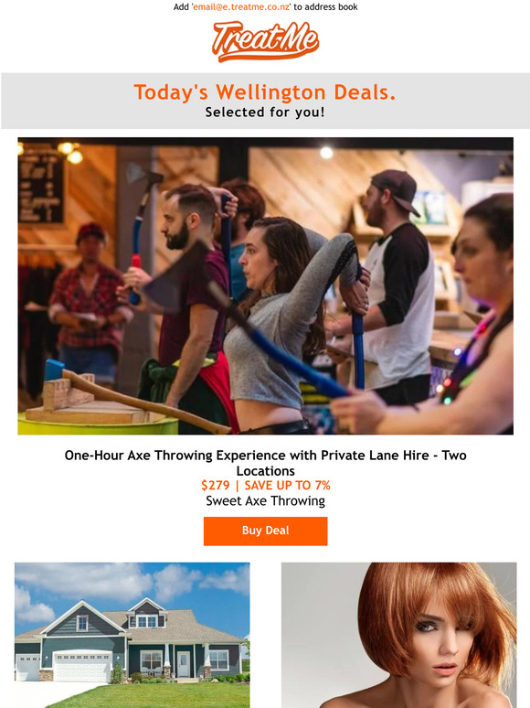 TreatMe NZ OneHour Axe Throwing Experience with Private Lane Hire for