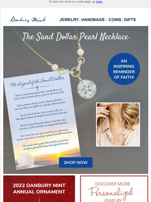 Danbury Mint A sparkling reminder of faith Milled