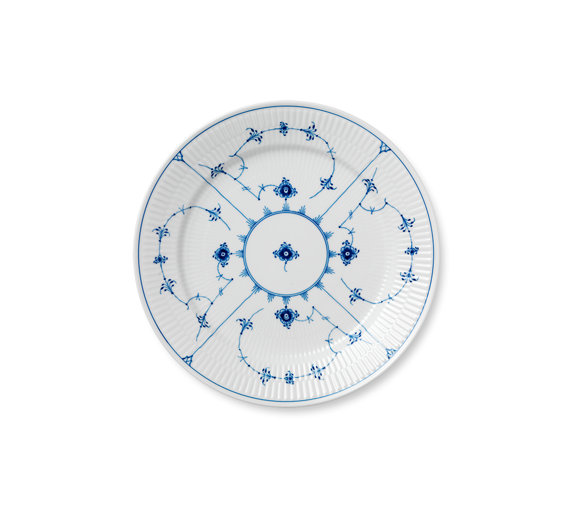 Blue Fluted Plain Plate, 27 cm