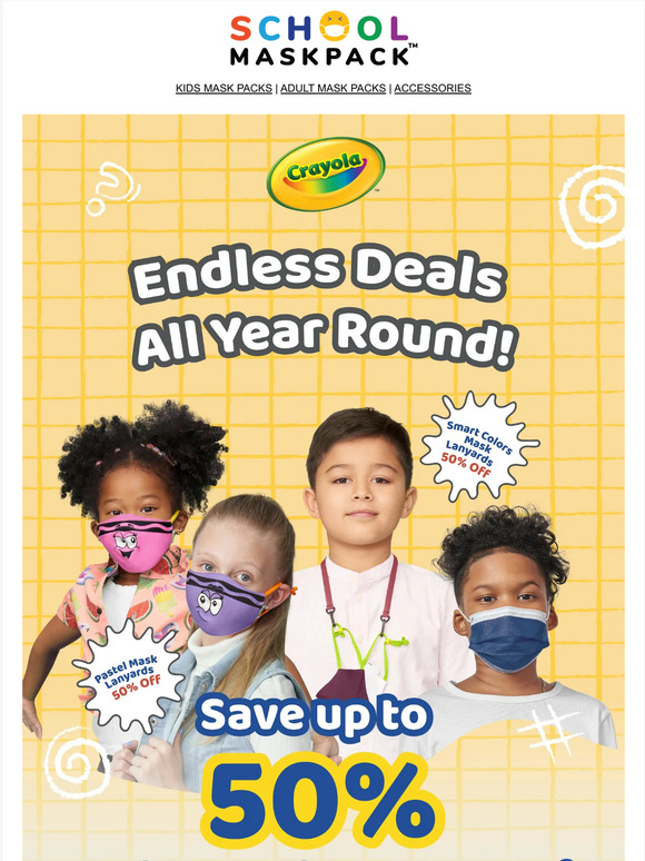 Hurry, Don't Miss 50% Off Masks & Accessories ⏳