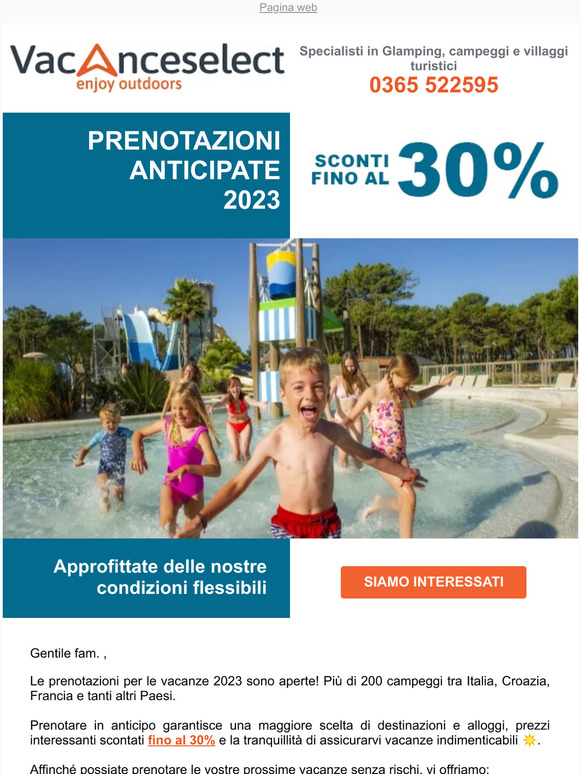 📢 Apertura prenotazioni 2023
