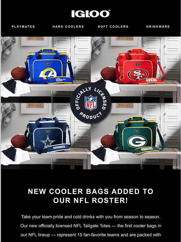 Igloo Coolers New NFL Tailgate Totes to chill with on game day.🏈👜🧊